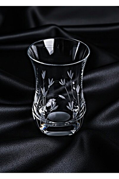 DECOSTYLE Lale Custom Made 6-Piece Cut Crystal Decor Tea Cup Set - Stylish Gl...