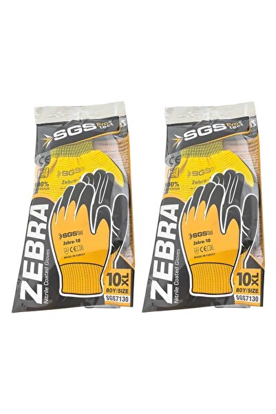 SGS Zebra 10 Nitrile Coated Knitted Gloves