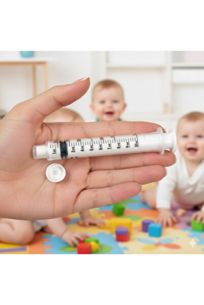 LİMO Ölçülü Şurup Şırıngası Bebek Oral Ilaç Enjektör 10 ml.