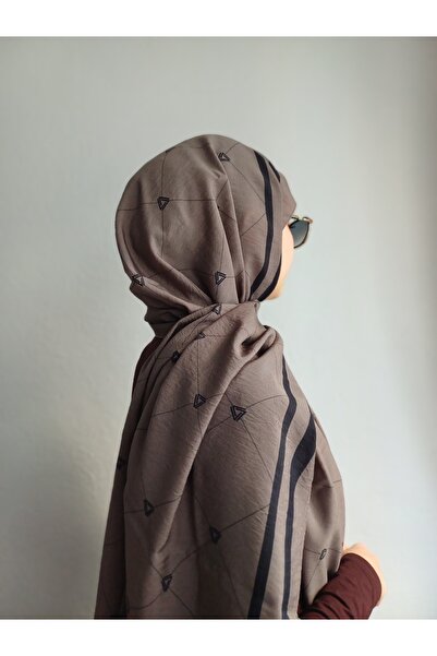 SK Scarfs Viskon Kumaş Monogram Desen Şal