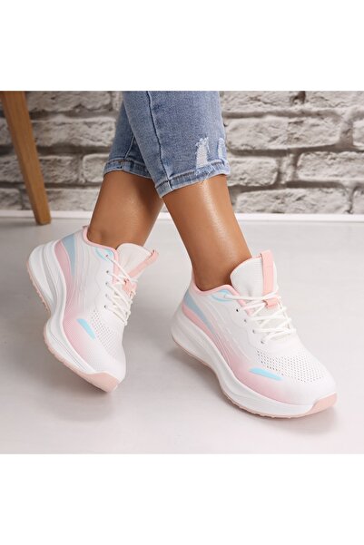 Botinelli Pantofi sport pentru femei alb/roz de la Xarya Textile, mărimea 41