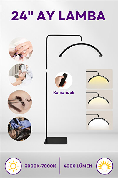 Enshall Technology 24İnç Ay Lamba LED Video Işığı Yarım Ay Şekilli Kumandalı ...