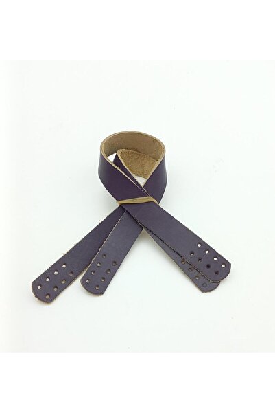 angel çanta aksesuar 35X2 cm Real Leather Double Handle Purple