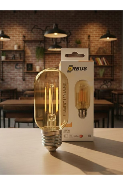 ORBUS TA45 4W LED Ampul E27 Amber Işık 2200K 360Lm Filament