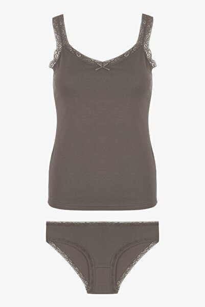 koza iç giyim Women's Lace Detailed Athlete Panties Set