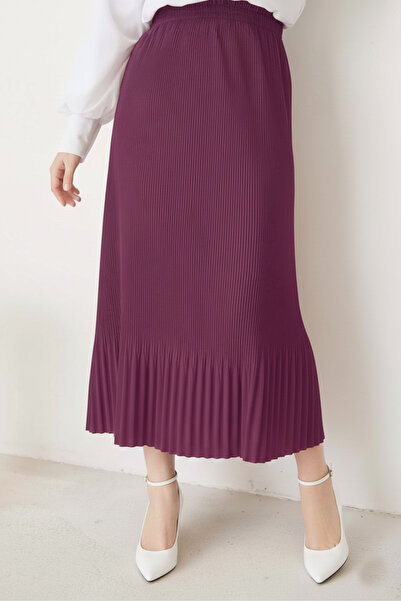 benguen Pleated Hijab Skirt Fuchsia 205