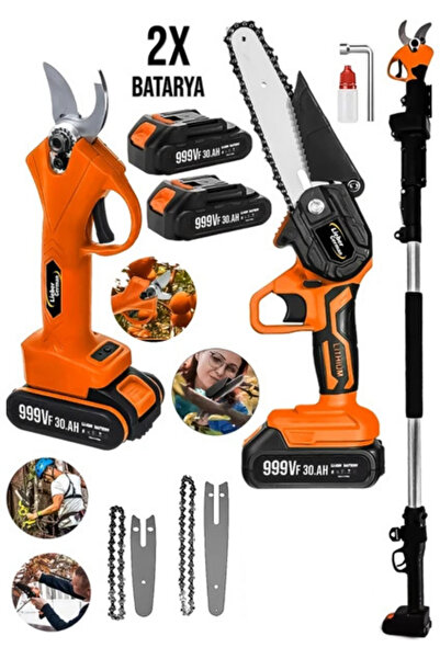 Lieber German TDLG2100 2x Akülü 2'Li Set Dal Budama Testeresi & Dal Budama Ma...