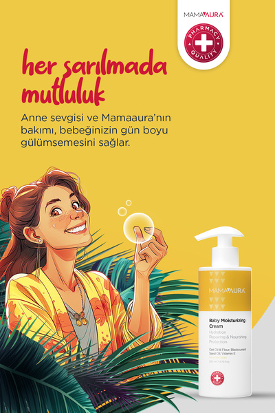 MAMAAURA Nemlendirici Bebek Kremi - Baby Moisturizing Cream 200 ml