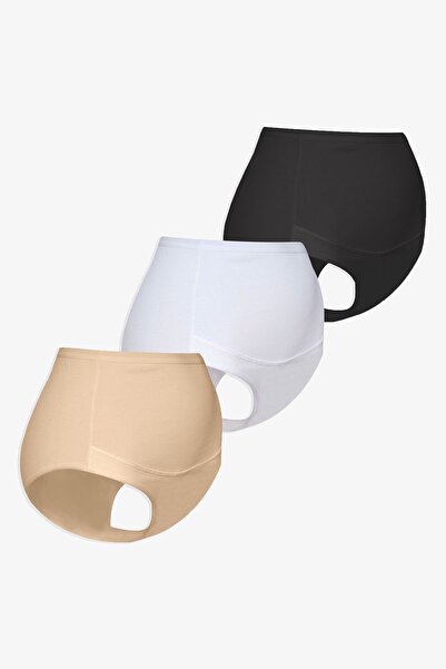 koza iç giyim Chiloți de maternitate din bumbac de recuperare din 3 piese