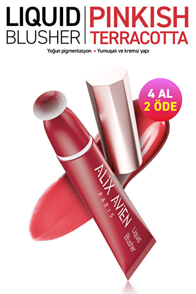 Alix Avien Yoğun Pigmentli E Vitaminli Mat Bitişli Kremsi Likit Allık - Liqui...