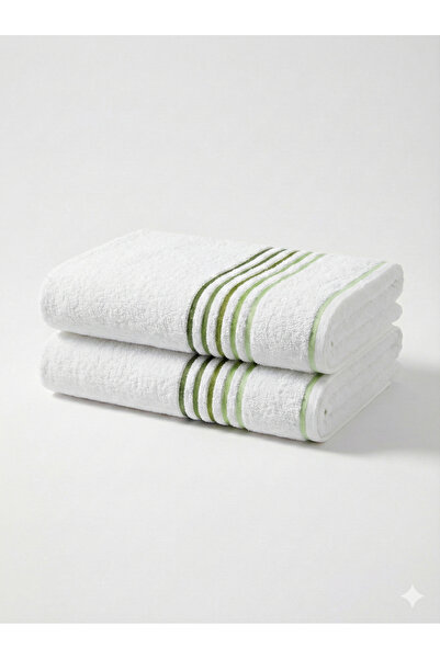 Coton Delux طقم مناشف لليدين/الرأس مكون من قطعتين مصنوع من القطن بنسبة 100% م...