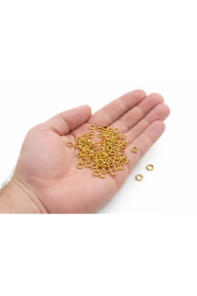 FlowerAksesuar 200 Adet - 6 mm Kalın Takı Halkası, Kalın Halka, Kesik Halka, ...