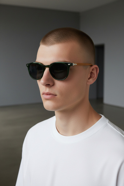 Jooy Round Model Brown Unisex Sunglasses