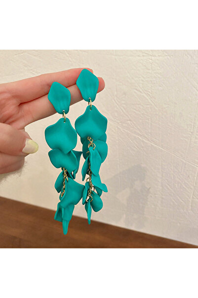 Choice1 blue green Bohemian Rose Petal Earrings Flower Red Yellow Blue Colors...