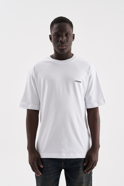 Machinist Ανδρικό μπλουζάκι από λεπτό βαμβάκι Basic Relaxed Λευκό