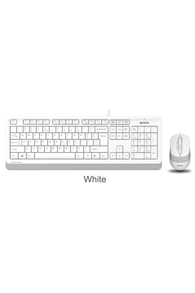 A4 Tech F1010 Q Usb Beyaz Fn-Mm Klv+Optik Mouse Set