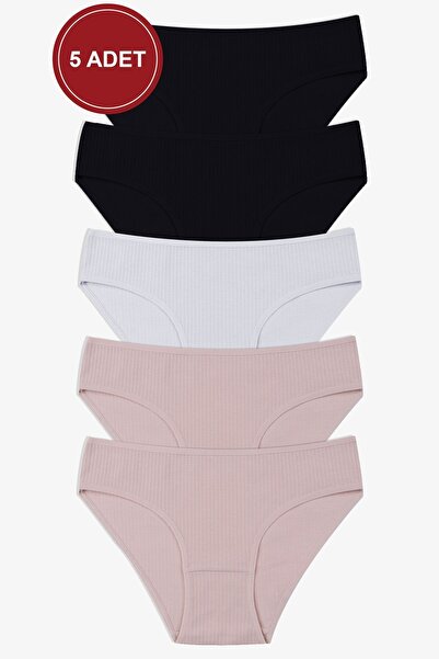 koza iç giyim Kadın 5'li Fitilli Külot