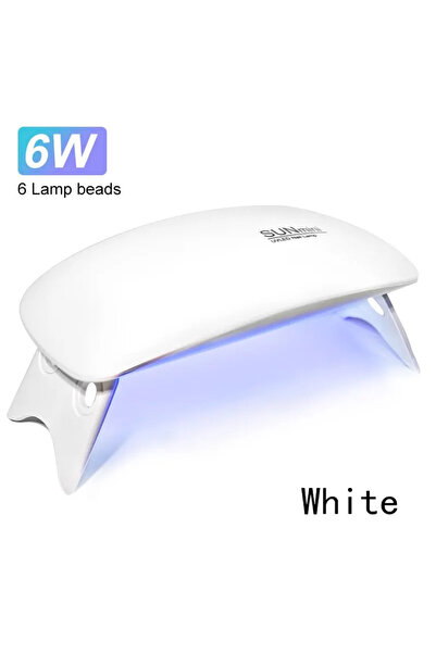 Choice White 1pc 6W Mini Nail Dryer Machine Portable 6 LED UV Manicure Lamp H...
