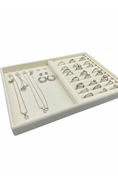 MeGass Dekor Yerli Üretim Rio Model Süet Kumaş Krem Renk Tırnak-sosis Çekmece...