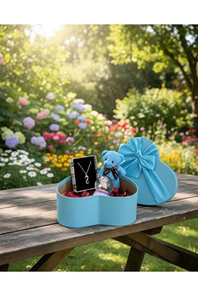 elovya Mavi Kalpli Tasarım Hediye Seti - Sevgiliye & Arkadaşa Özel - Doğum Gü...
