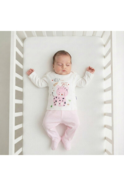 Elbebek Baby طقم ملابس لحديثي الولادة مصنوع من القطن بنسبة 100% مع جوارب