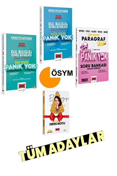 Yargı Yayınları Dil Bilgisi Kolay Soru Bankası+Zor Soru Bankası+Paragraf Dene...