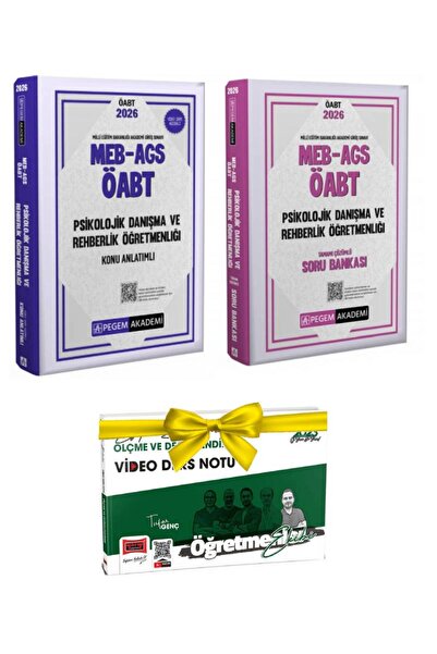 Pegem Akademi Yayıncılık 2026 MEB AGS ÖABT Psikolojik Danışmanlık ve Rehberli...