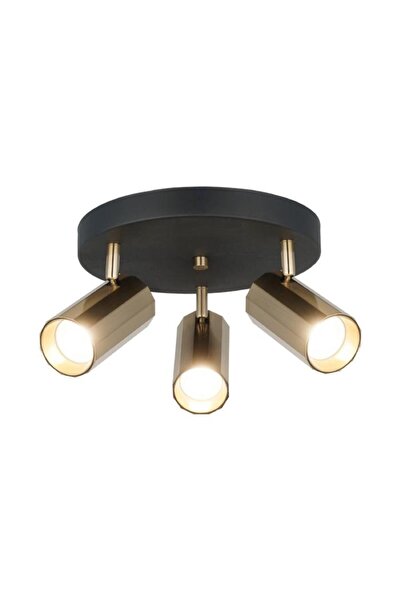 LUCEA OKTANO SİYAH-ANTİK 3'LÜ PLAFONYER AVİZE