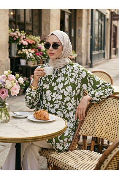 Refka تونيك فوال مطبوع بالزهور - أخضر -