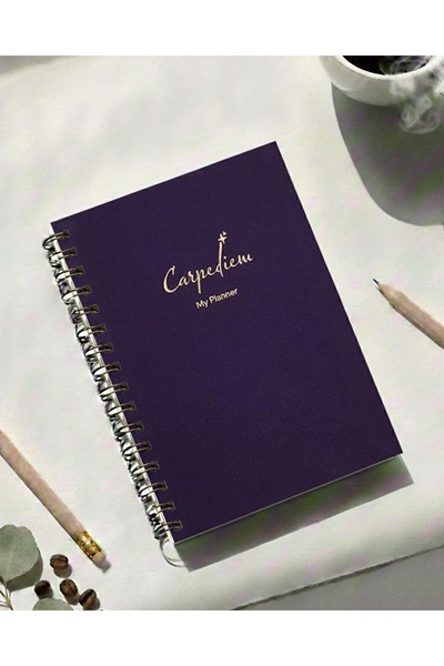 Be Online Carpediem Linen Perpetual Planner Agenda - 160 Pages