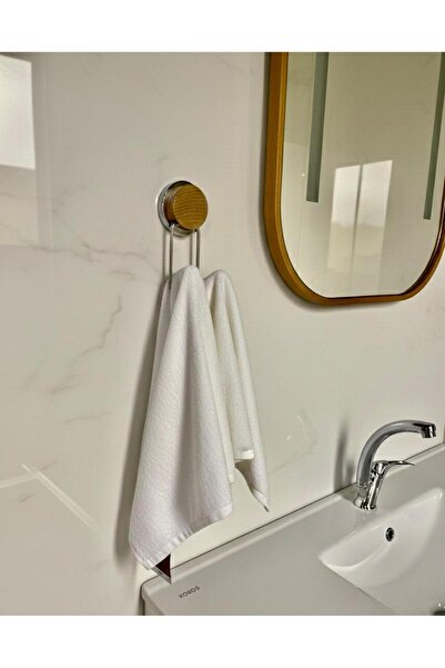 Okyanus Home شماعة مزدوجة من الكروم اللزج السحري المزخرف بالخشب