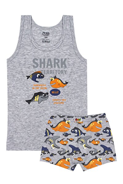 Öts Boxer pentru băieți, Lycra Grey Shark (96% bumbac - 4% elastan)