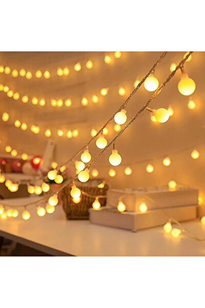 MINDA Mini Top Led Gün Işığı Pilli Boncuk Işık 3 metre 20 Led Dekoratif Aydın...