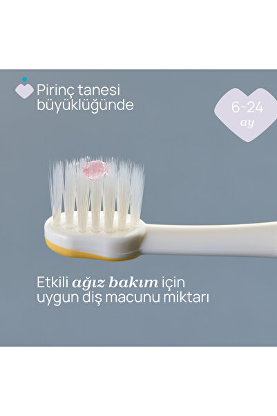 Chicco 2'Lİ DİŞ FIRÇASI 6-36 AY LILAC MUSTARD