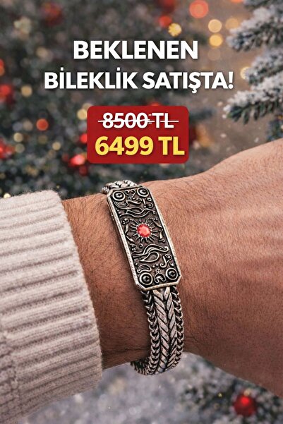 ZEY GÜMÜŞ Mardin Güneşi Sonsuzluk İşareti Figürlü Cihan Albora Bileklik 925 A...