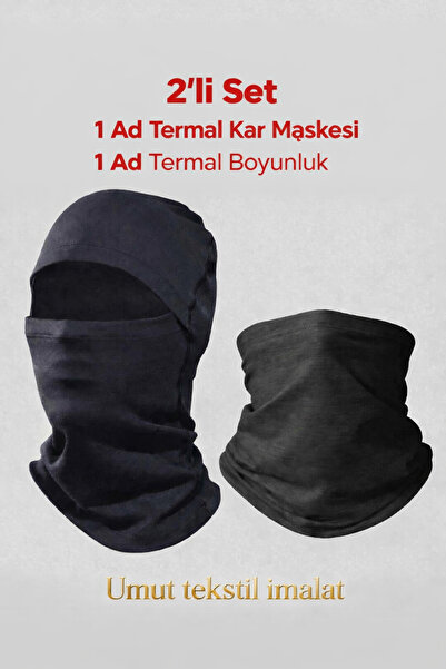 Genel Markalar Unisex Termal kar maskesi ve termal boyunluk , termal kar mask...
