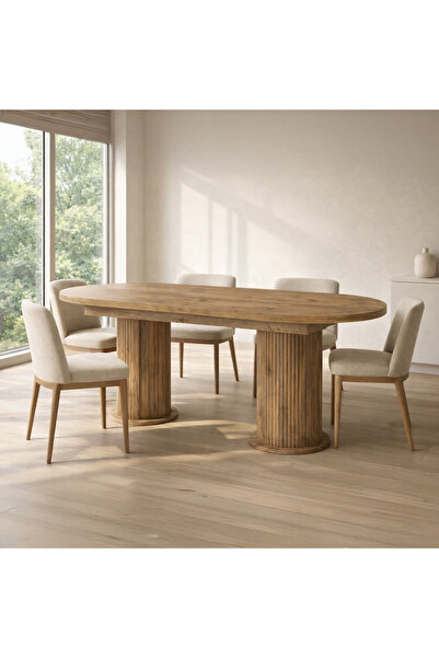 Just Home Açılabilir Bohem Masa - Atlantik Çam - 78x90x180 cm