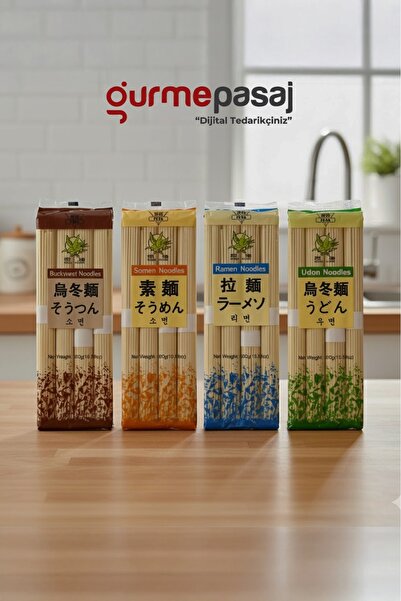 Smart Pigeon Ramen - Udon - Soba - Somen 4'lü Noodle Erişte Tanışma Paketi 30...