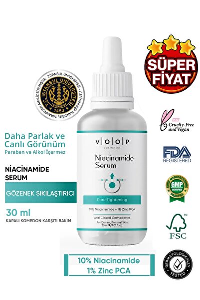 VOOP %10 Niacinamid Serum 30 ml | Gözenek Sıkılaştırıcı Cilt Bakım Serumu