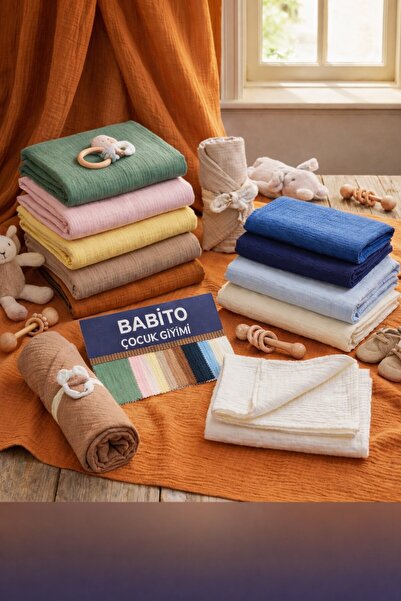 Babito Baby Baby-Child 100% Cotton Soft 4-Layer Tasseled Muslin Baby Blanket ...