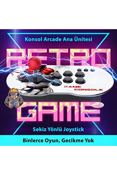 idragon ® M9 Arcade Oyun Konsolu | HDMI Çıkış | 64GB Hafıza | 2 Oyunculu Joys...