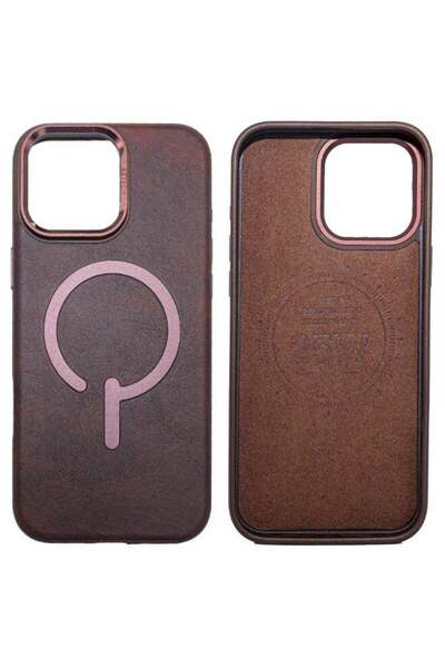 Aztech جراب جلدي لهاتف آيفون 15 برو ماكس، يدعم تقنية ماج سيف، قصة ضيقة، متين،...