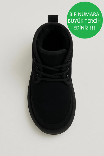 marceline Black Men's Fur-Lined Cold Weather Resistant Winter Boots