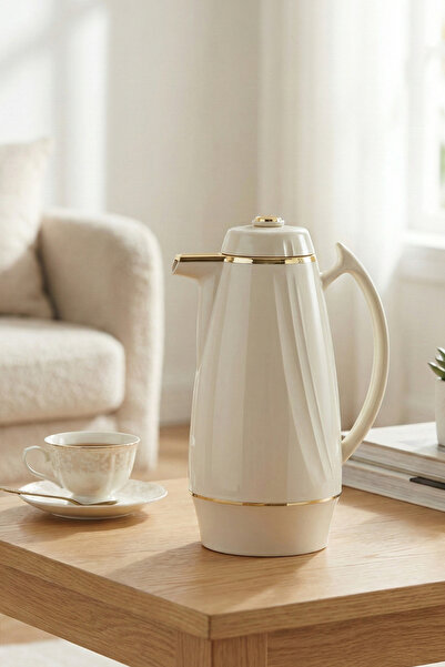 ZOJIRUSHI ترمس أبو فيل ياباني للشاي – لون أبيض – بطانة زجاجية – مناسب للضيافة...