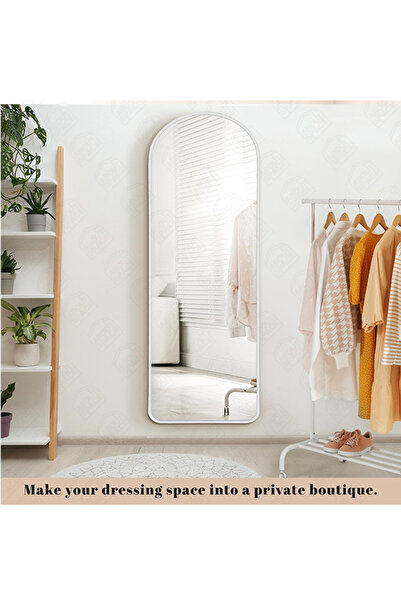 Generic مرآة بطول كامل {167×55} سم مع حامل مقوس، مرآة أرضية، مرآة جدارية، وحا...