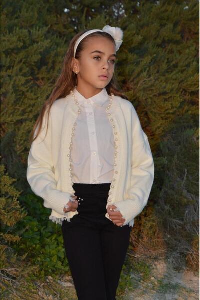 Hilal Akıncı Kids Kız Çocuk İncili Hırka