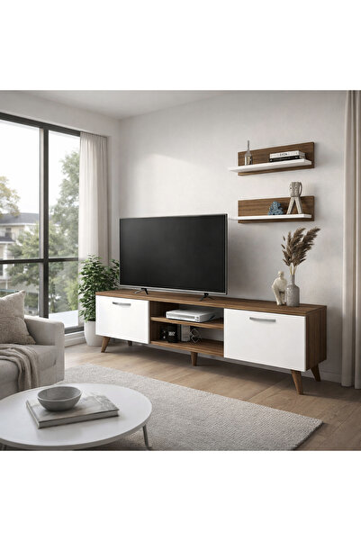 Dekorister Ayden Tv Ünitesi Ceviz-beyaz