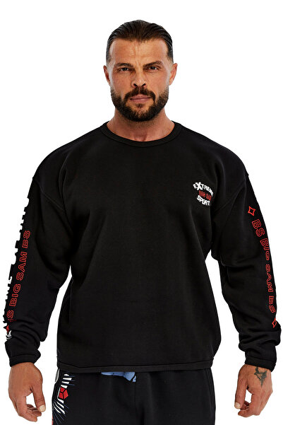 Big Sam Men's Sweatshirt, Wide Cut Winter Sports Top