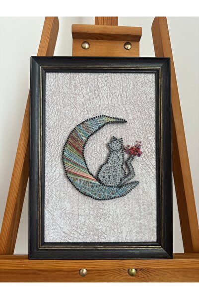 DU Kedigrafi | Filografi Tablo | 30x20cm | Çerçeveli | El Yapımı