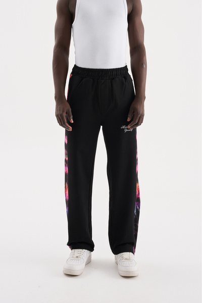 Machinist Erkek Motıvate Yourself Baskılı Organik Pamuklu Oversize Siyah Eşof...